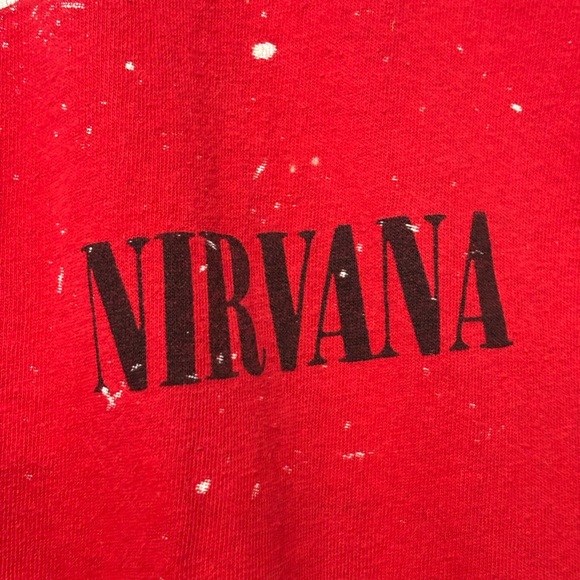 ANVIL Vintage Nirvana Paint Splatter Sunglasses Cotton T-Shirt, Unisex - Picture 5 of 7